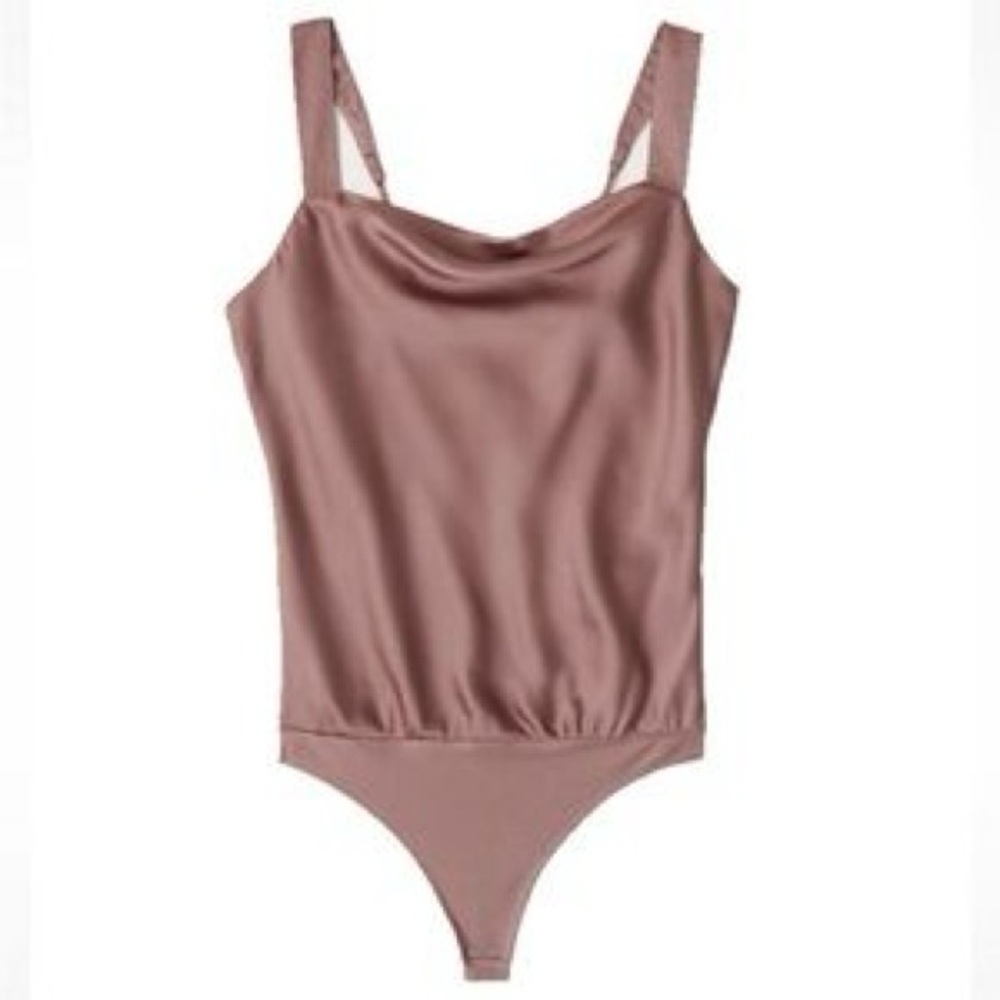 Abercrombie satin Cowl Neck Bodysuit